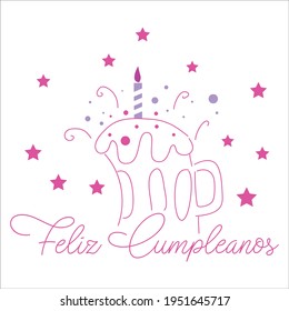 Feliz Compleanos Vector Template Design Illustration