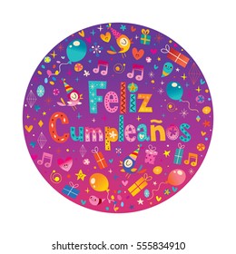 Feliz Cumpleanos Happy Birthday in Spanish greeting card