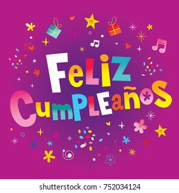 Feliz Cumpleanos Happy Birthday in Spanish greeting card