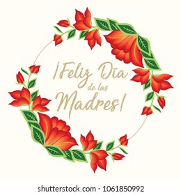 Feliz Día de las Madres (Happy Mother’s Day in Spanish) Floral Greeting Card – Copy Space