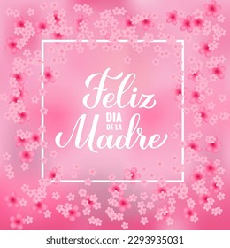 Feliz Dia de la Madre banner. Happy Mothers Day in Spanish. Vector template for typography poster, greeting card,  invitation, etc.