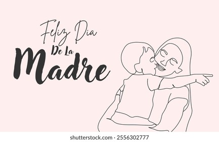 Feliz dia De La Madre Happy Mothers Day in Spanish