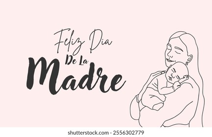 Feliz dia De La Madre Happy Mothers Day in Spanish