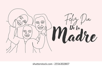 Feliz dia De La Madre Happy Mothers Day in Spanish