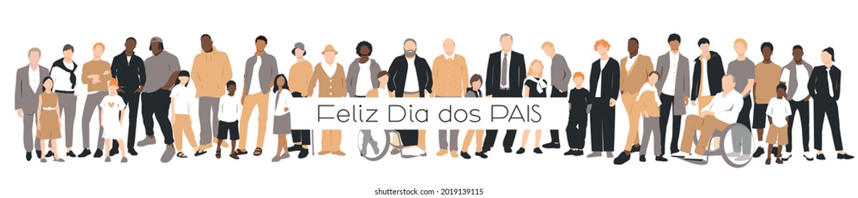 Feliz Dia dos PAIS - Glückliche Vatertagskarte.