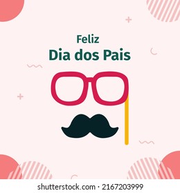 Feliz dia dos pais fröhliche Vatertagsillustration in Brasilien