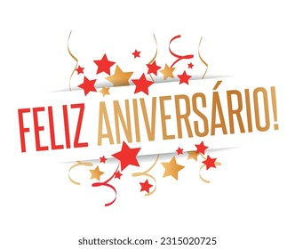 Feliz aniversário : Happy Birthday in Portuguese language