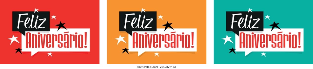 Feliz aniversário : Happy Birthday in Portuguese language