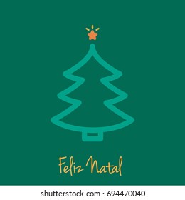 Feliz Natal card. (Merry Christmas in Portuguese)