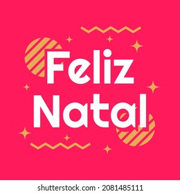 Feliz Natal Merry Christmas Greetings Web Banner Design Vector