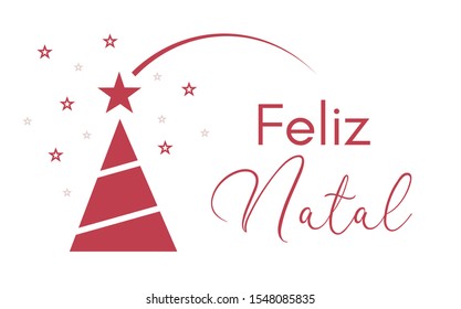 Feliz Natal (Merry Christmas in portuguese) vector illustration