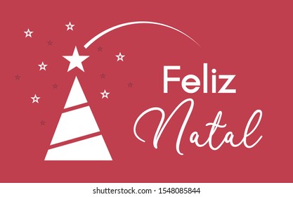 Feliz Natal (Merry Christmas in portuguese) vector illustration