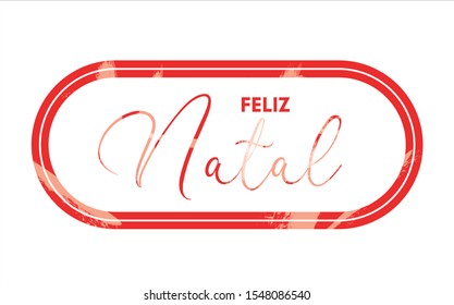 Feliz Natal (Merry Christmas in portuguese) vector illustration