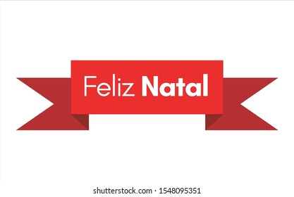 Feliz Natal (Merry Christmas in portuguese) vector illustration