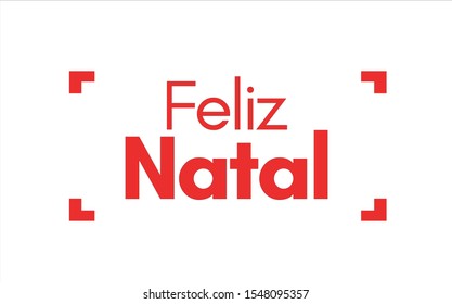 Feliz Natal (Merry Christmas in portuguese) vector illustration