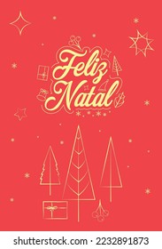 Afiche de limpieza mínima de Natal Feliz