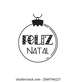 feliz natal quote lettering motivation design illustration craft