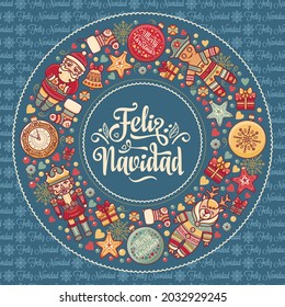 Feliz navidad Christmas Noel  Christmas banner on different languages Feliz Xmas lettering design Merry Christmas  greeting card Navidad Postcard in Spanish Christmas banner Xmas Background in Spain