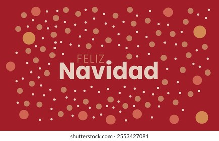 Feliz Navidad con Textura de Círculos | Vector Festivo en Español