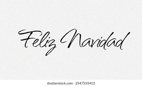 Feliz Navidad mão lettering decoração texto para modelo de design de cartão de saudação. Etiqueta de tipografia de Feliz Natal em espanhol. Inscrição caligráfica para feriados de inverno 