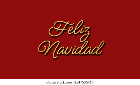 Feliz Navidad mão lettering decoração texto para modelo de design de cartão de saudação. Etiqueta de tipografia de Feliz Natal em espanhol. Inscrição caligráfica para feriados de inverno 