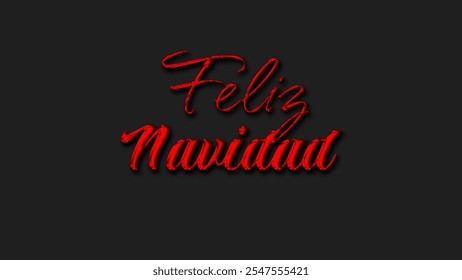 Feliz Navidad mão lettering decoração texto para modelo de design de cartão de saudação. Etiqueta de tipografia de Feliz Natal em espanhol. Inscrição caligráfica para feriados de inverno 