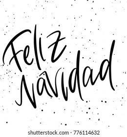 Feliz Navidad lettering phrase