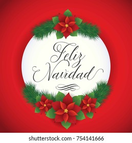 Feliz Navidad (Merry Christmas in Spanish) Christmas Flower