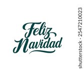 feliz navidad or merry christmas  typography calligraphy lettering text design