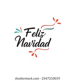 feliz navidad ou feliz natal tipografia caligrafia texto design