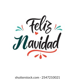 feliz navidad ou feliz natal tipografia caligrafia texto design