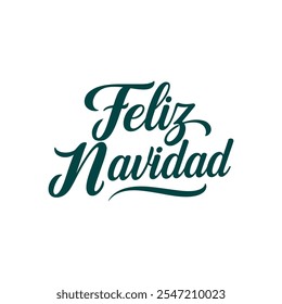 feliz navidad or merry christmas  typography calligraphy lettering text design