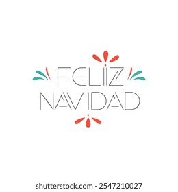 feliz navidad ou feliz natal tipografia caligrafia texto design