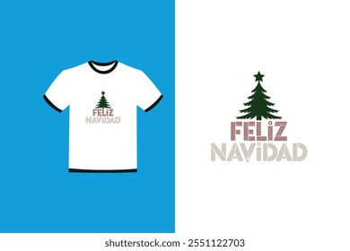 feliz navidad oder fröhliche weihnachten typografie kalligraphie letterings text t shirt vektor design illustrationen