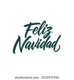 feliz navidad or merry christmas typography calligraphy font letterings text vector design illustrations