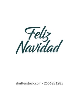 feliz navidad or merry christmas typography calligraphy font letterings text vector design illustrations