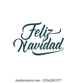 feliz navidad or merry christmas typography calligraphy font letterings text vector design illustrations