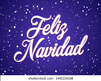 Feliz Navidad Message English Translation Merry Stock Vector (Royalty ...