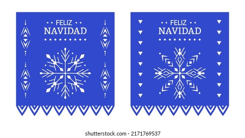 Feliz Navidad Papel Picado Banner, mexikanische Weihnachtsdekorationen.