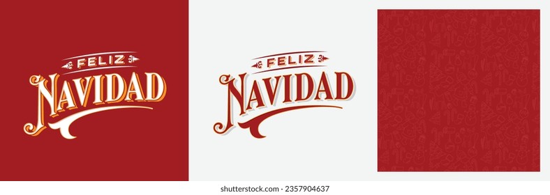 Feliz navidad, patrones ornamentados, fondos de lujo y espacio para copiar. Plantilla artística universal