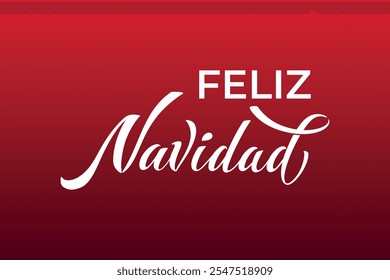 Feliz Navidad espanhol Feliz Natal Moderno caligrafia letras no adesivo para saudações da temporada.