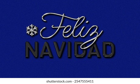 Feliz Navidad Spanisch Frohe Weihnachten Moderner Text für Saisongrüße. Vektorhintergrund. Für Banner, Flyer, Poster, Grußkarte