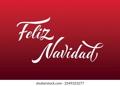 Feliz Navidad espanhol Feliz Natal Moderno caligrafia letras no adesivo para saudações da temporada.