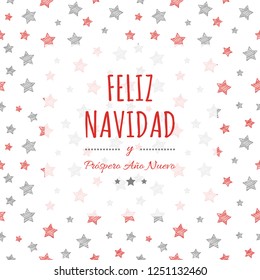 Feliz Navidad - translated from spanish as Merry Christmas. Vector