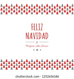 Feliz Navidad - translated from spanish as Merry Christmas. Vector