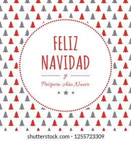 Feliz Navidad - translated from spanish as Merry Christmas. Vector