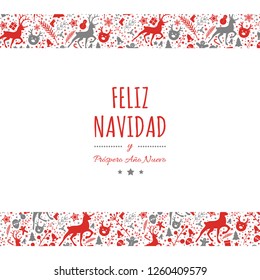 Feliz Navidad - translated from spanish as Merry Christmas. Vector