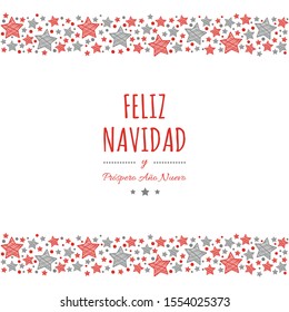 Feliz Navidad - translated from spanish as Merry Christmas. Vector