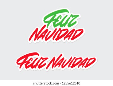 Feliz Navidad vector lettering