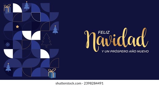 "feliz navidad y próspero año nuevo" means merry christmas and happy new year in spanish